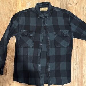MadeWorn Black and Gray Checkered Shirt